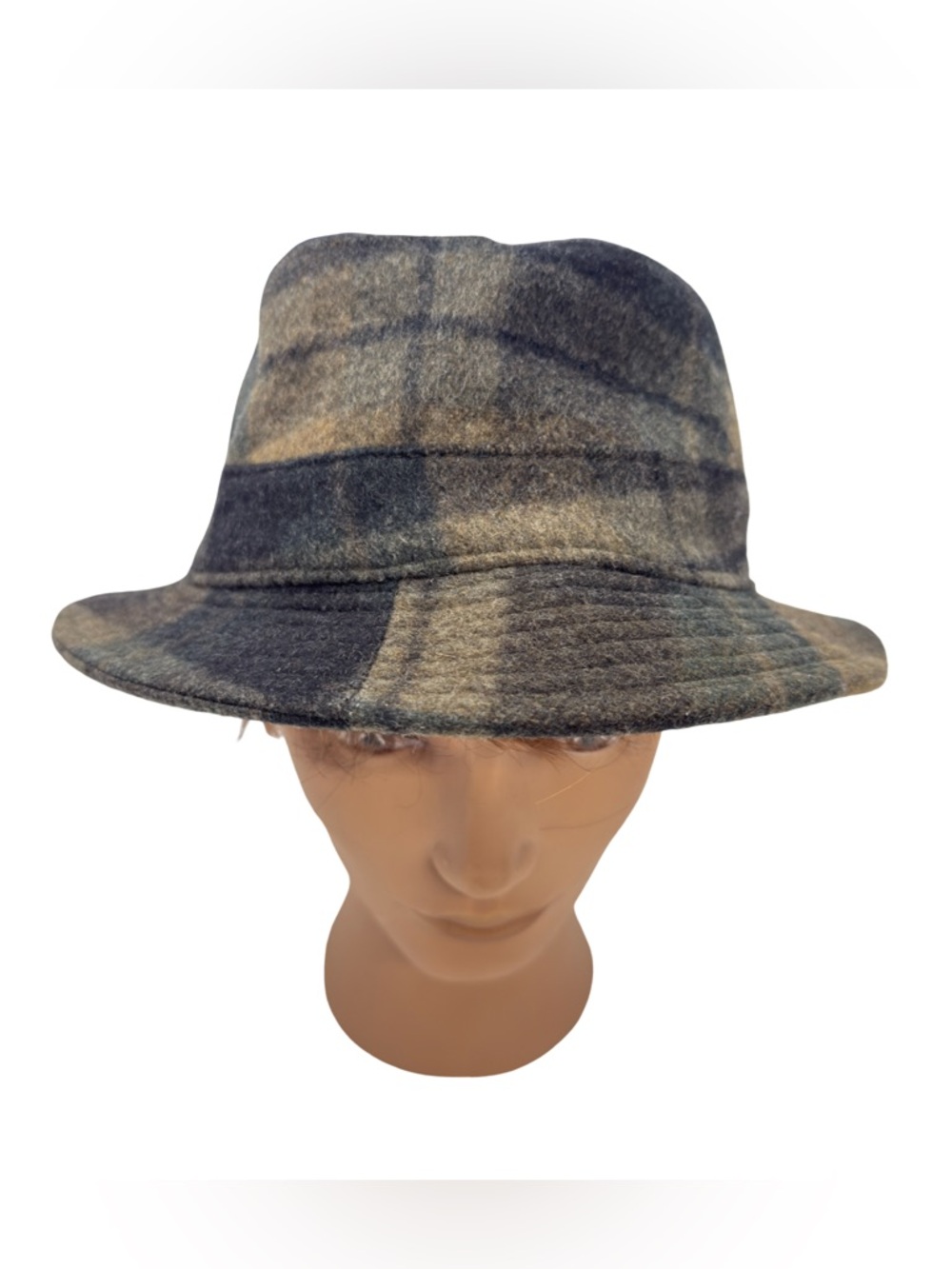 Vintage Gottman Wool Tartan Plaid Blend Hat